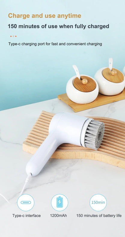 FlexiFinds Cordless Electric Spin Scrubber-Effortless Deep Cleaning for Kitchen