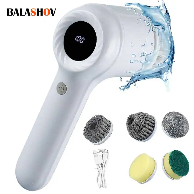 FlexiFinds Cordless Electric Spin Scrubber-Effortless Deep Cleaning for Kitchen