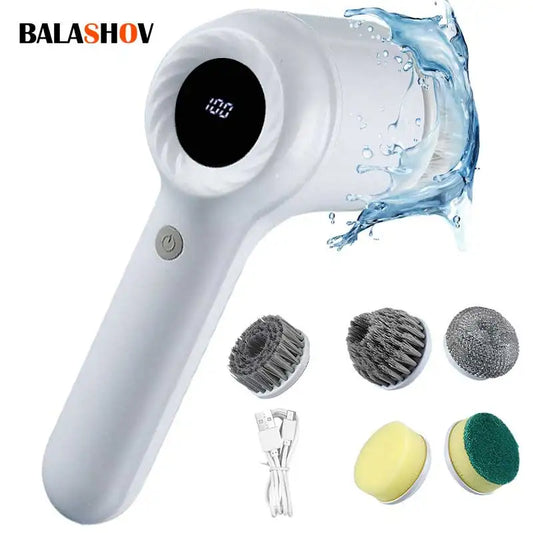 FlexiFinds Cordless Electric Spin Scrubber-Effortless Deep Cleaning for Kitchen