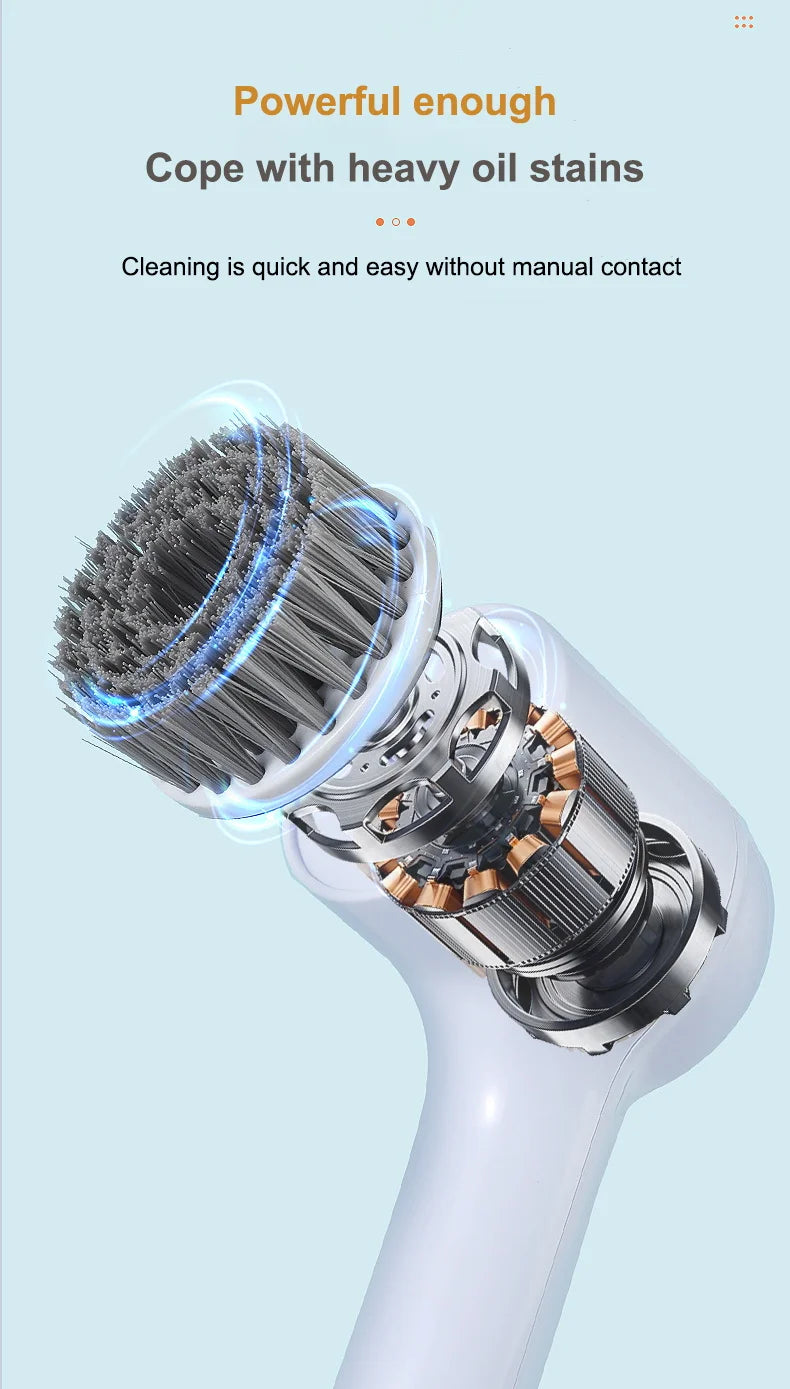 FlexiFinds Cordless Electric Spin Scrubber-Effortless Deep Cleaning for Kitchen