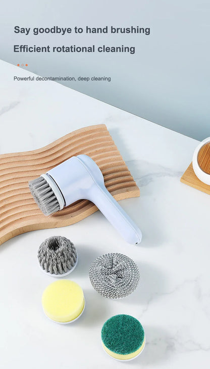 FlexiFinds Cordless Electric Spin Scrubber-Effortless Deep Cleaning for Kitchen