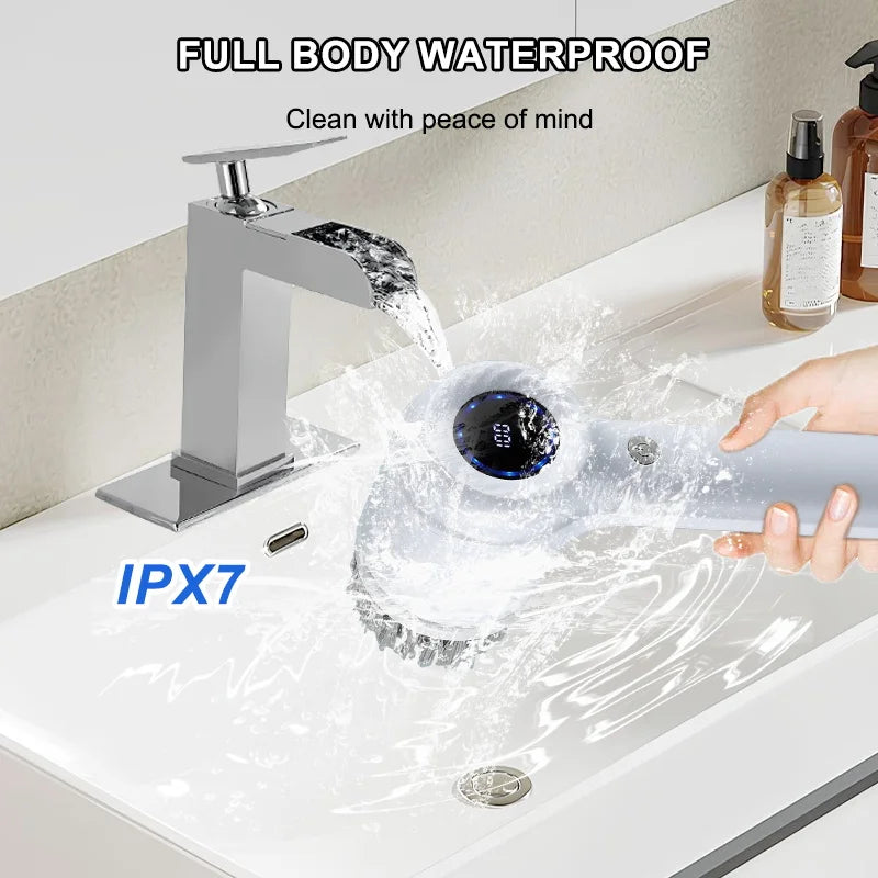 FlexiFinds Cordless Electric Spin Scrubber-Effortless Deep Cleaning for Kitchen