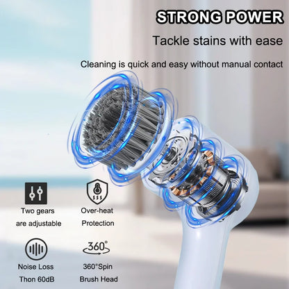 FlexiFinds Cordless Electric Spin Scrubber-Effortless Deep Cleaning for Kitchen