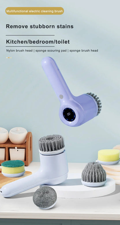 FlexiFinds Cordless Electric Spin Scrubber-Effortless Deep Cleaning for Kitchen